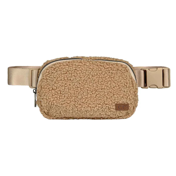 C.C CAMEL FLEECE FANNY PACK-Sissy Boutique-Sissy Boutique