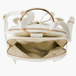 WHITE JASMINE BOW BACKPACK HANDBAG-Like Dreams