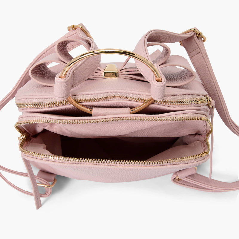 BLUSH JASMINE BOW BACKPACK HANDBAG-Like Dreams