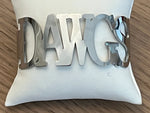 SILVER DAWGS BANGLE BRACELETS TARNISH RESISTANT ALL CAPS -GO DAWGS-Sissy Boutique