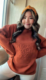 EVELYN EMBOSSED SWEATER - CORN MAZE PUMPKIN SPICE LATTE-JadyK