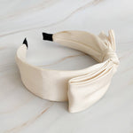 Tied Satin Side Bow Headband-Ellison+Young-Sissy Boutique