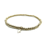 3MM GOLD FILLED KARMA WATERPROOF BRACELET WITH LUXE CROSS-Erin Gray