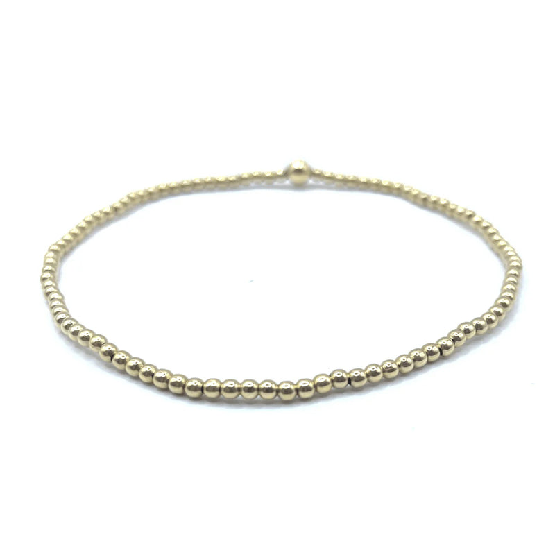 2MM GOLD FILLED WATERPROOF KARMA BRACELET (WITH SINGLE 4MM)-Erin Gray