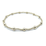 2MM GOLD FILLED WATERPROOF KARMA BRACELET (WITH TWELVE 4MM)-Erin Gray