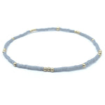 2MM NEWPORT CLOUD GRAY + GOLD FILLED WATERPROOF BRACELET-Erin Gray