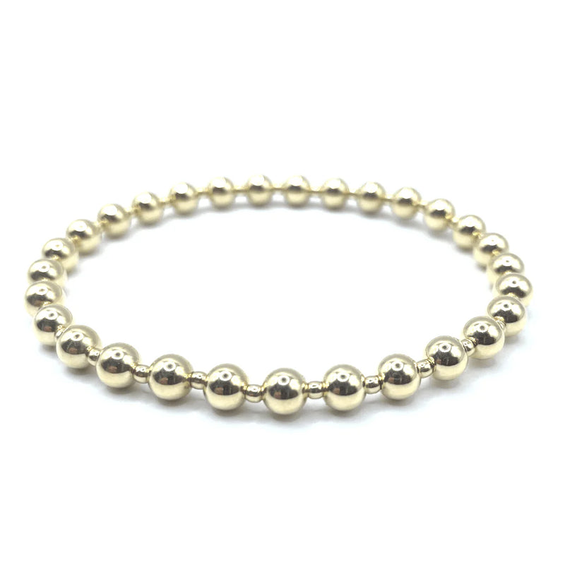 5MM+2MM+5MM GOLD FILLED WATERPROOF DIMENSION BRACELET 6.5"-7"-Erin Gray