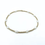 PETITE PATTERNED RICE PEARL BRACELET WITH 14K GOLD-FILLED BEADS-Erin Gray