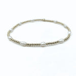 PETITE PATTERNED RICE PEARL BRACELET WITH 14K GOLD-FILLED BEADS-Erin Gray