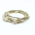 PETITE PATTERNED RICE PEARL BRACELET WITH 14K GOLD-FILLED BEADS-Erin Gray