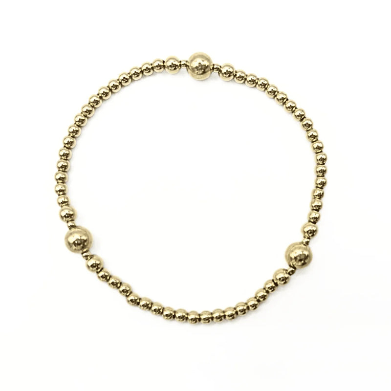 THE NANTUCKET COLLECTION 14K GOLD- FILLED 2 MM BEADED BRACELETS-Erin Gray