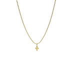 14K GOLD FILLED 15" BABY BLISS NECKLACE WITH LUXE CROSS- WATERPROOF!-Erin Gray