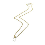 14K GOLD FILLED 15" BABY BLISS NECKLACE WITH LUXE CROSS- WATERPROOF!-Erin Gray