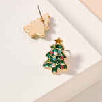 CHRISTMAS TREE ENAMEL STUD EARRINGS: GREEN-Lilla Haven