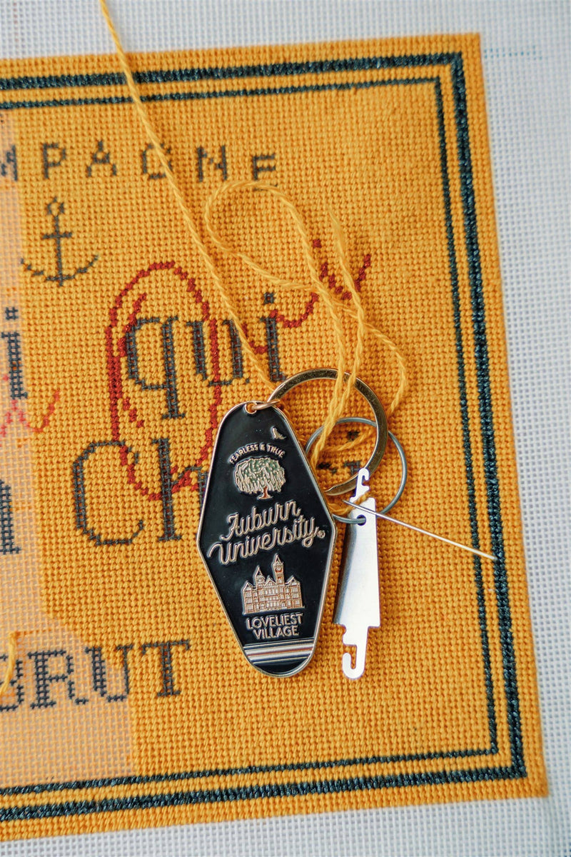 Auburn University Enamel Keychain, Collegiate-Gracefully Made Art-Sissy Boutique