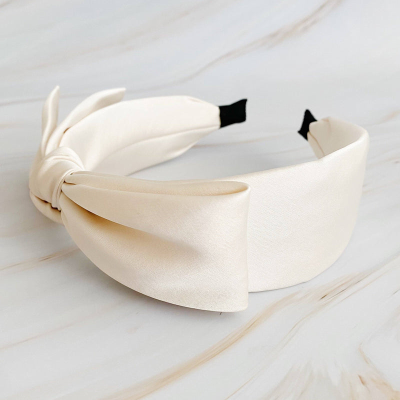 Tied Satin Side Bow Headband-Ellison+Young-Sissy Boutique