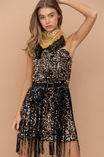 BLACK AND GOLD SEQUIN MINI DRESS-Sissy Boutique-Sissy Boutique