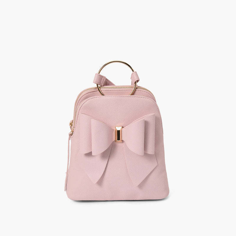 BLUSH JASMINE BOW BACKPACK HANDBAG-Like Dreams