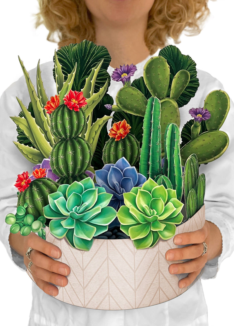 CACTUS GARDEN (8 POP-UP GREETING CARDS)-FreshCut Paper LLC-Sissy Boutique