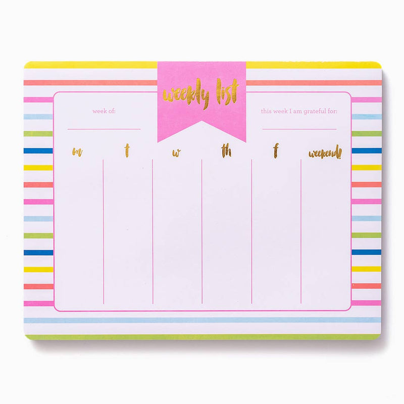 STRIPED WEEKLY LIST PAD PLANNER-Taylor Elliott Designs-Sissy Boutique