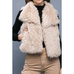 TAN FAUX FUR VEST-ITSSY