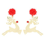 GOLD RUDOLPH STATEMENT EARRINGS-anbfashion