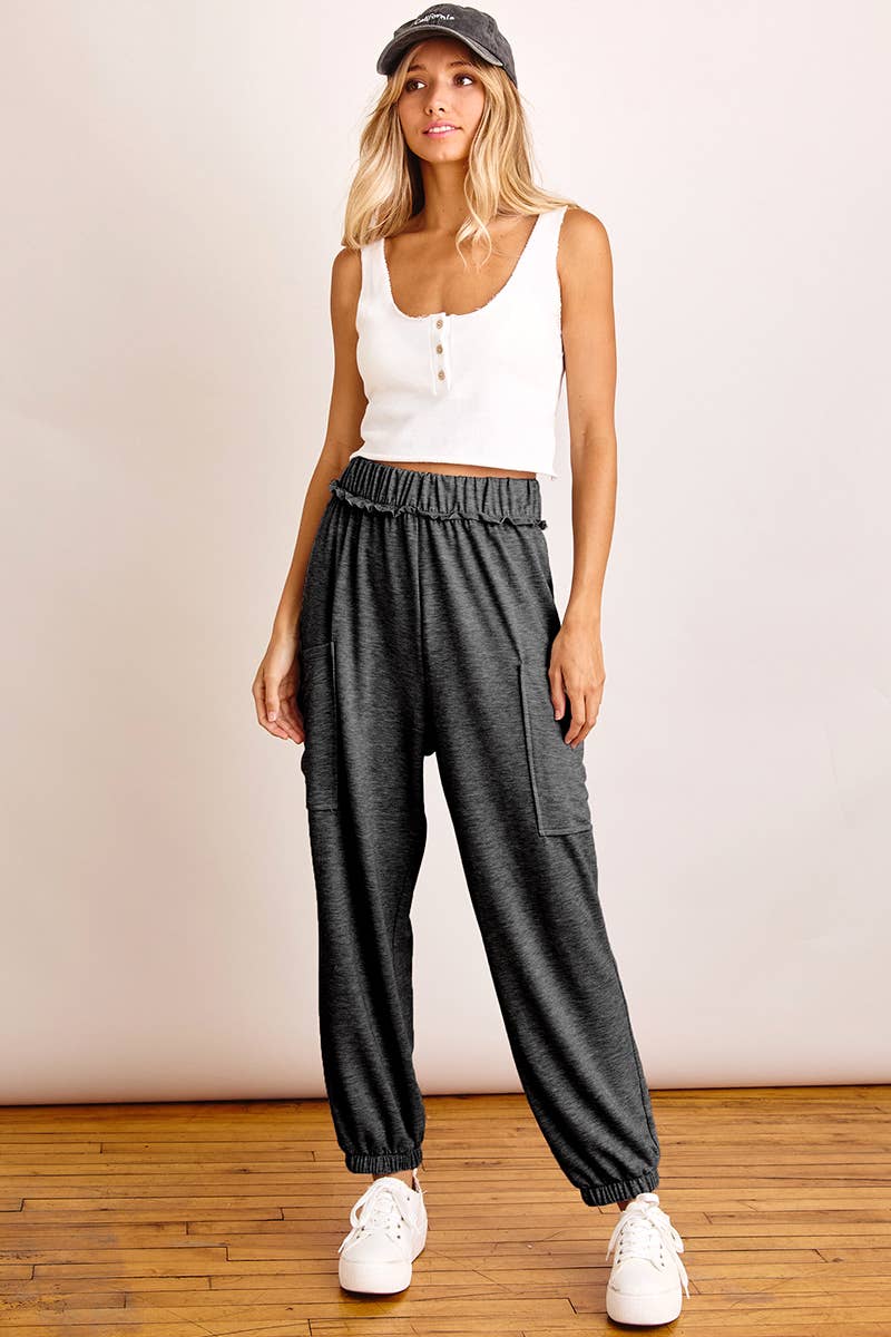 The Patch Pocket Wide Leg – Just Black Denim