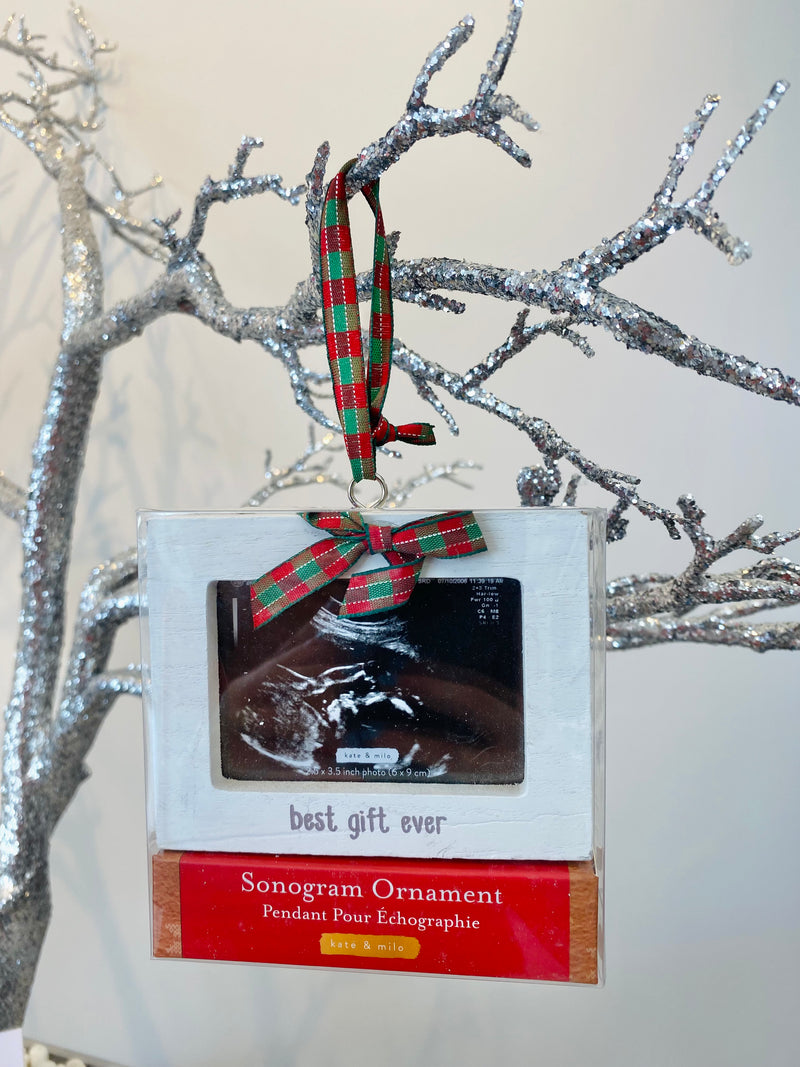 "BEST GIFT EVER" SONOGRAM FRAME/ ORNAMENT-Sissy Boutique