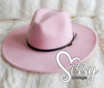 PINK LADY WIDE BRIM HAT-Sissy Boutique