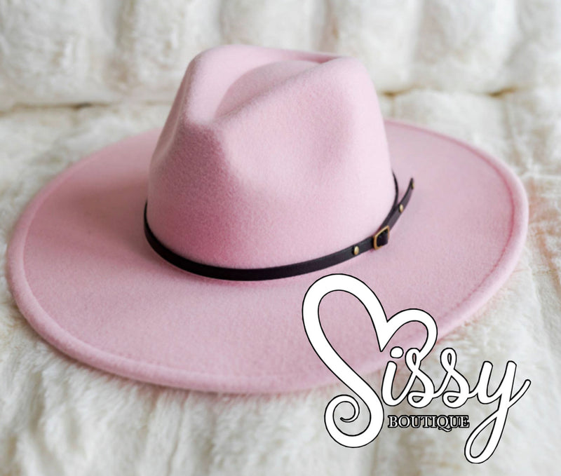 PINK LADY WIDE BRIM HAT-Sissy Boutique