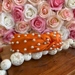 ORANGE PEARL STUDDED HEADBAND-Sissy Boutique