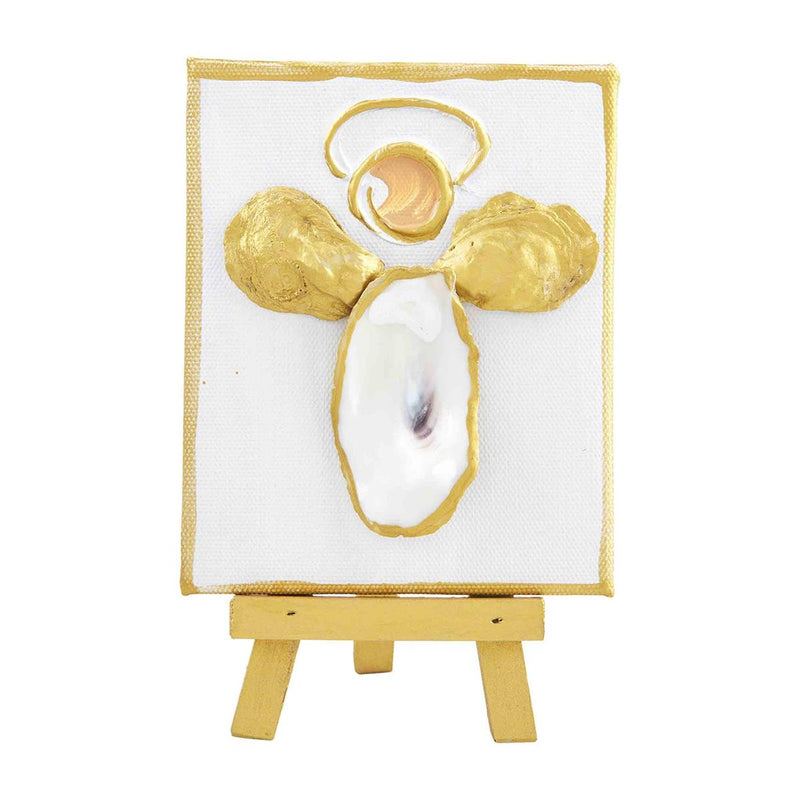 MUD PIE ANGEL OYSTER EASEL PLAQUE-Mud Pie